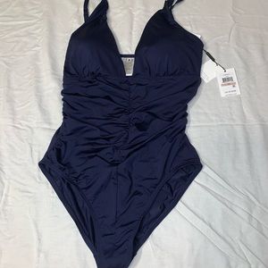 Calvin Klein navy one piece swimsuit